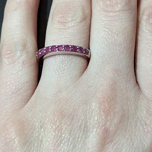 Sterling silver and ruby ring